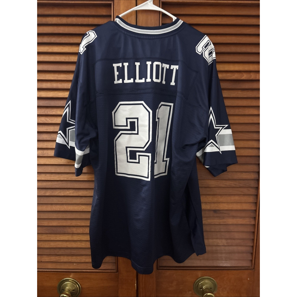 Dallas Cowboys Ezekiel Elliott #21 NFL Pro Line Blue Jersey Men's XL - Picture 5 of 5